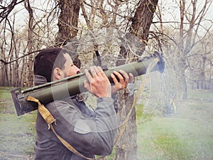 Man shot from grenade launcher