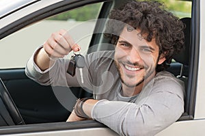 Man Showing Car Key