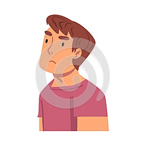 Man Showing Negative Emotions, Person Expressing Disagreement or Disapproval Cartoon Vector Illustration