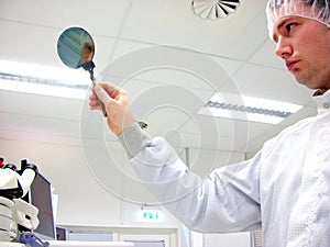 The man with the silicon wafer