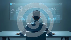 Artificial intelligence technology interface with data and digital holograms