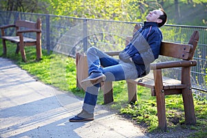 A man sitting