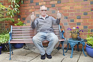 Man sitting on a bench