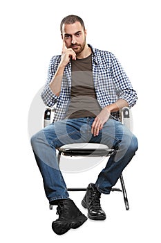 Man sitting on chair