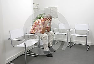 Man sitting in waititng room