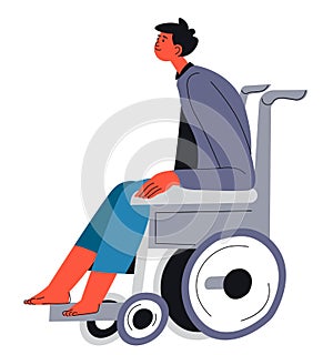 Man sitting in wheelchair disability accessibility