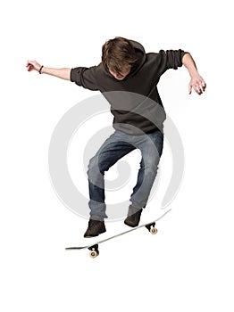 Man with skateboard