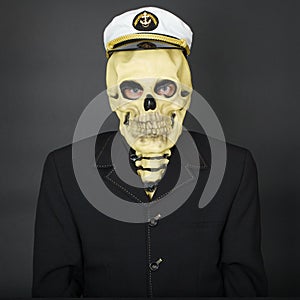 Man - skeleton in a naval cap