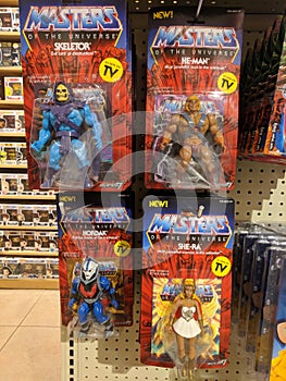 He-Man, Skeletor, She-Ra, and Hordak repro of vintage toys