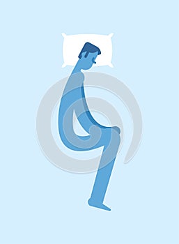 Man sleep. Guy are sleeping. vector illustration