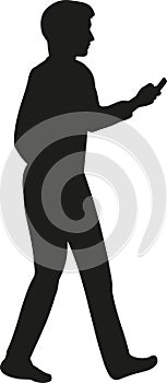 Man with smartphone - Smombie