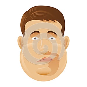 man with a smirk. Vector illustration decorative design