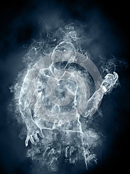 The man from a smoke