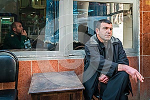 Man smoking in Istanbul, Turkey