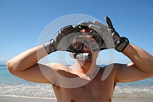 Man snorkeling