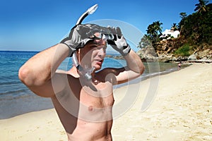 Man snorkeling