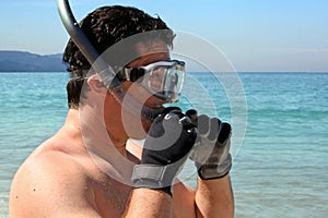 Man snorkeling