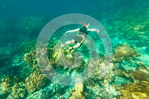 Man snorkeling Surin Islands