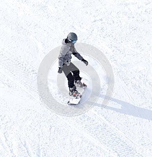 Man snowboarding in winter