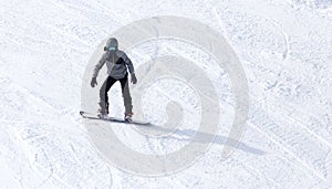 Man snowboarding in winter