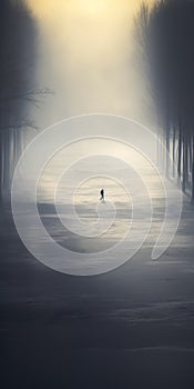 Surreal Cinematic Minimalistic Shot Inspired By Marcin Sobas photo