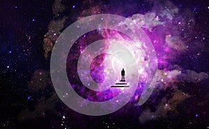 Man soul journey, portal to another universe wallpaper photo