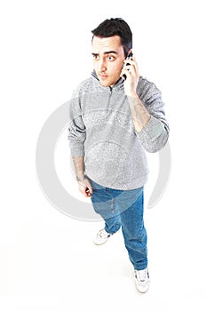 Man speaking on the phone