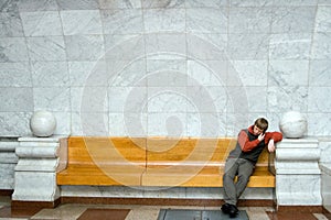 Man speaking on the telephone