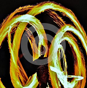 Man Spinning Fire