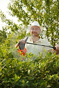 Man spraying