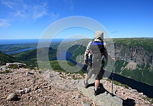 Man Standing above Ten Mile Pond