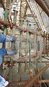 Man standing Construction Site