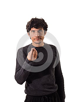 Man Standing in Front of White Background