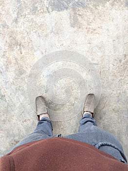 Man standing and make decision.Think concept