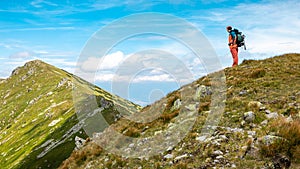 Man standing on a mountain