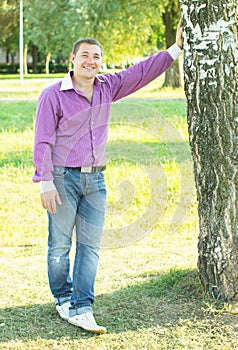 Man standing in nature