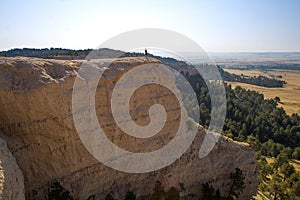 Man Standing on the Ridge at Fort Robinson State Park, Nebraska