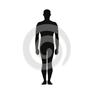 Man Standing Silhouette Vector insignia