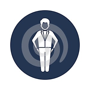 Man standing Vector Icon which can easily modify or edit