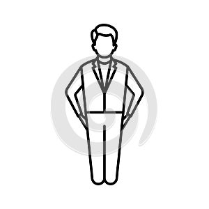 Man standing Vector Icon which can easily modify or edit