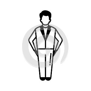 Man standing Vector Icon which can easily modify or edit