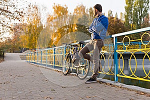 Man standing waiting at a rendezvous