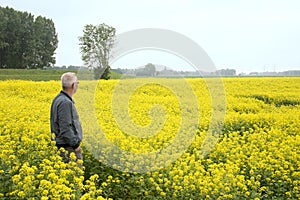 Man standing and wathing nature