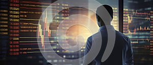 Man Standing in Front of Numeric Wall