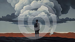 Surreal Carbon Emissions: Realistic Painting In Ultra Hd By Magritte photo