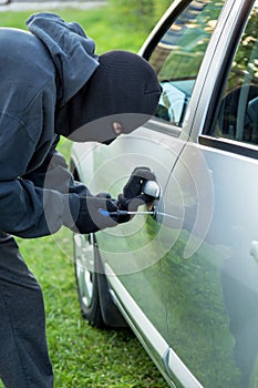 Man stealing car