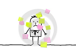 Man & sticky notes