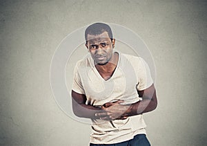Man with stomach pain photo