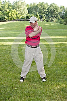 Man Stretching Golf