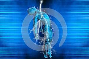 Man struck by lightning